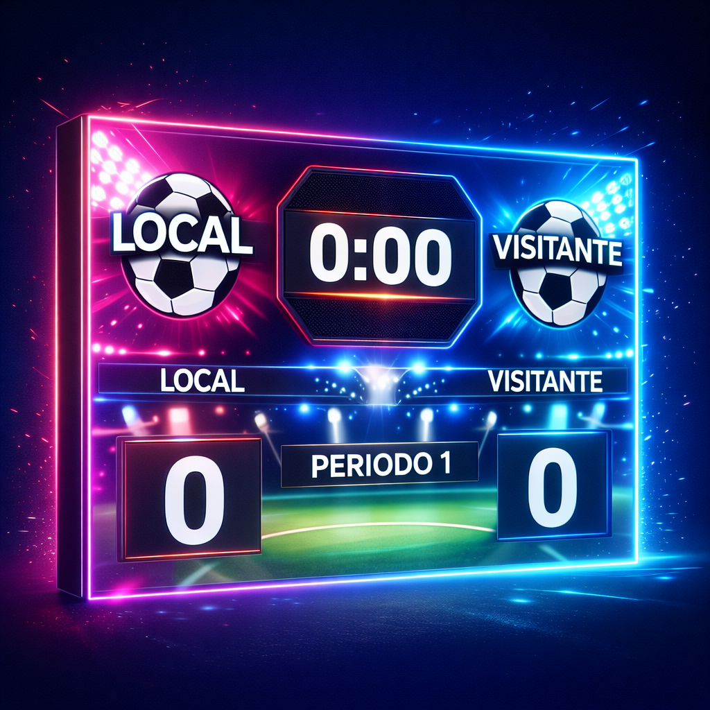 Marcador digital de fútbol para estadios y pabellones